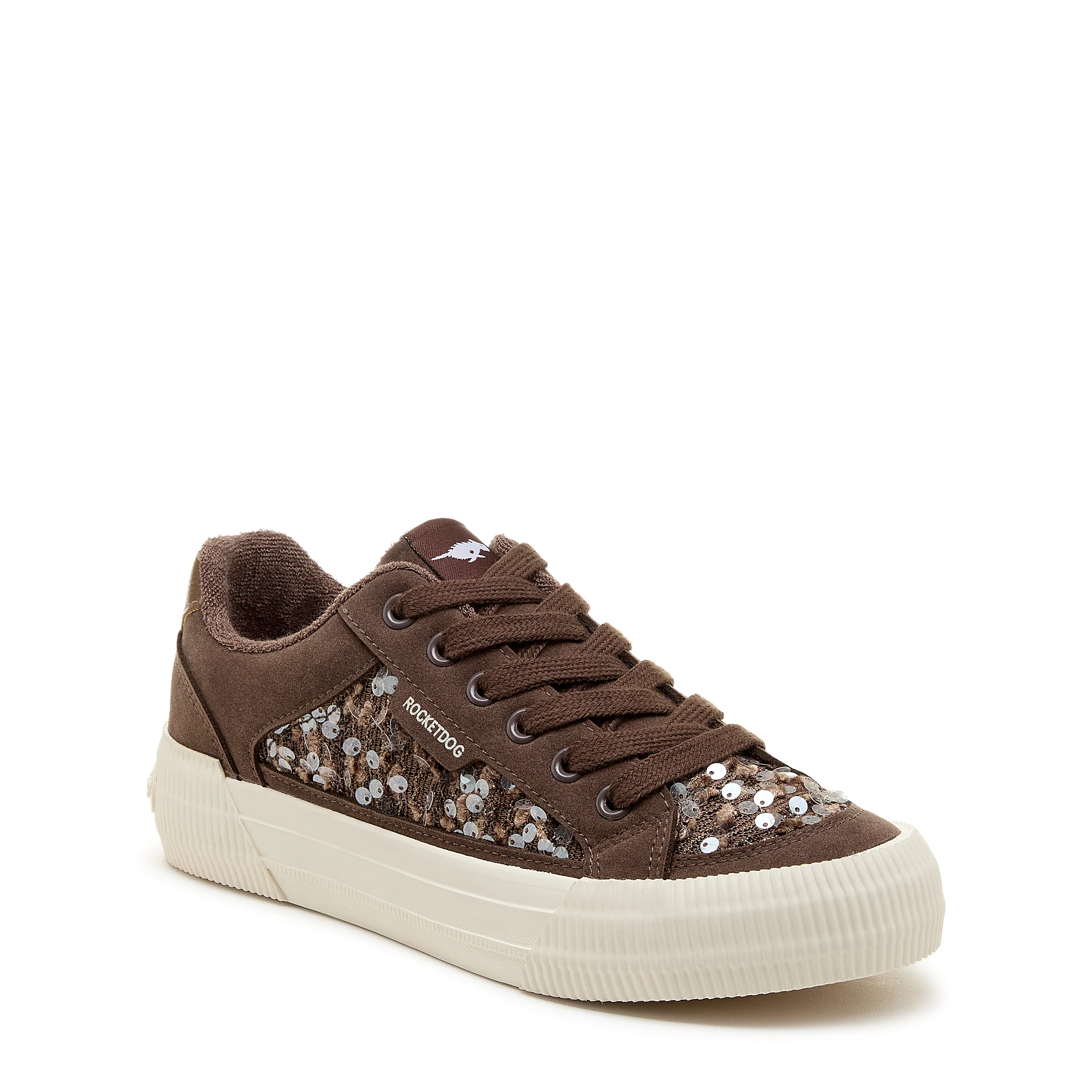 Cheery Brown Sequin Sneaker - Image 3
