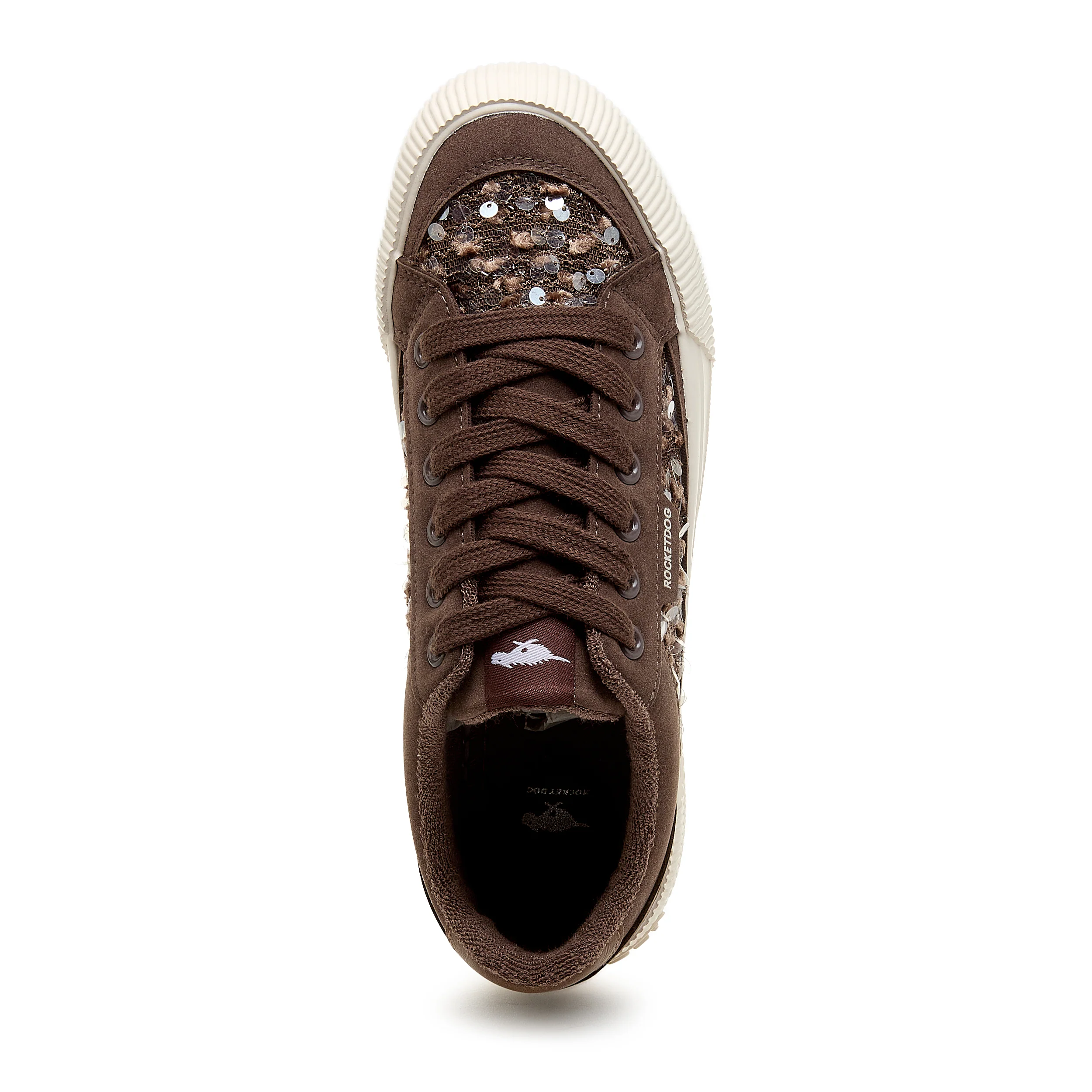 Cheery Brown Sequin Sneaker - Image 7