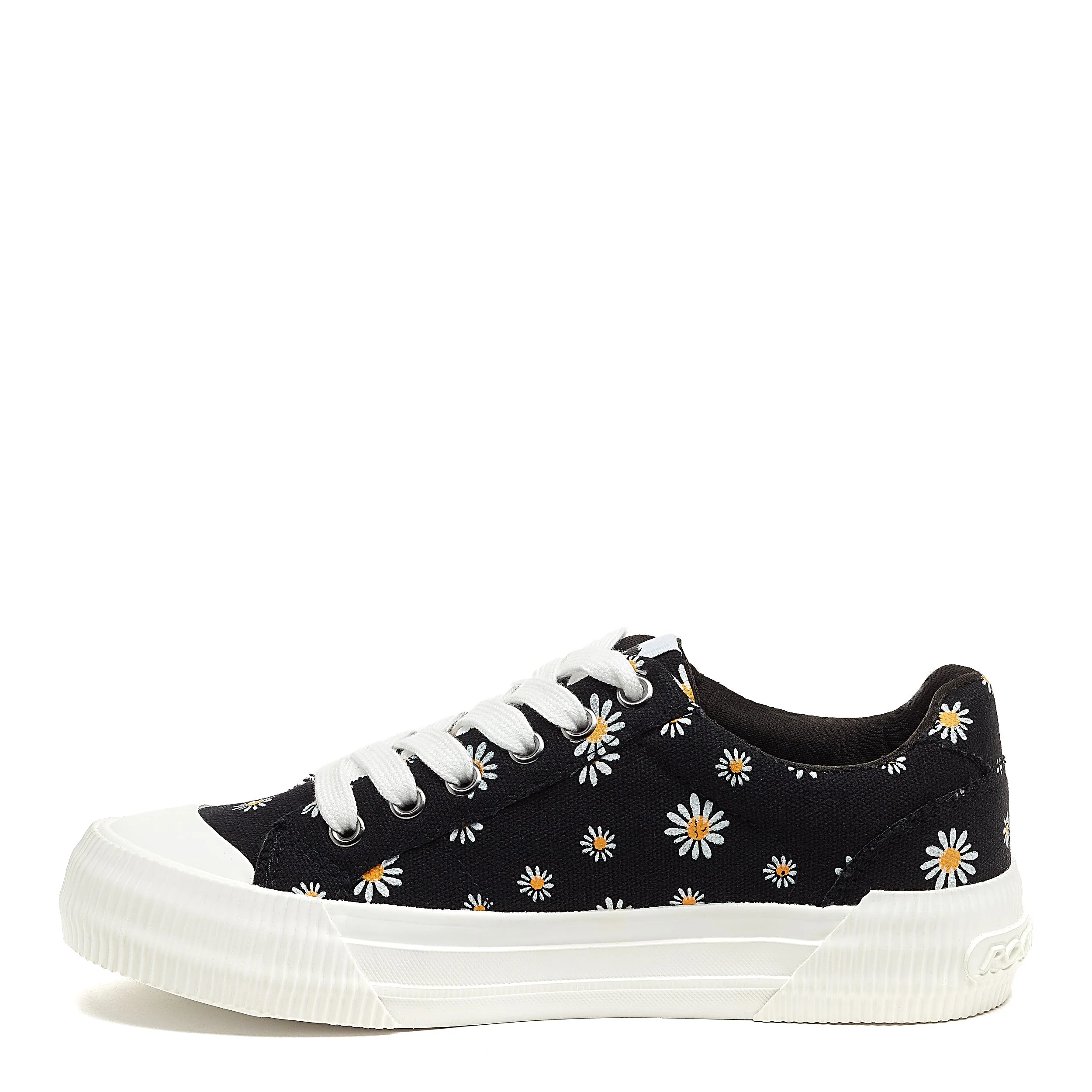 Cheery Daisy Print Black Sneaker - Image 3