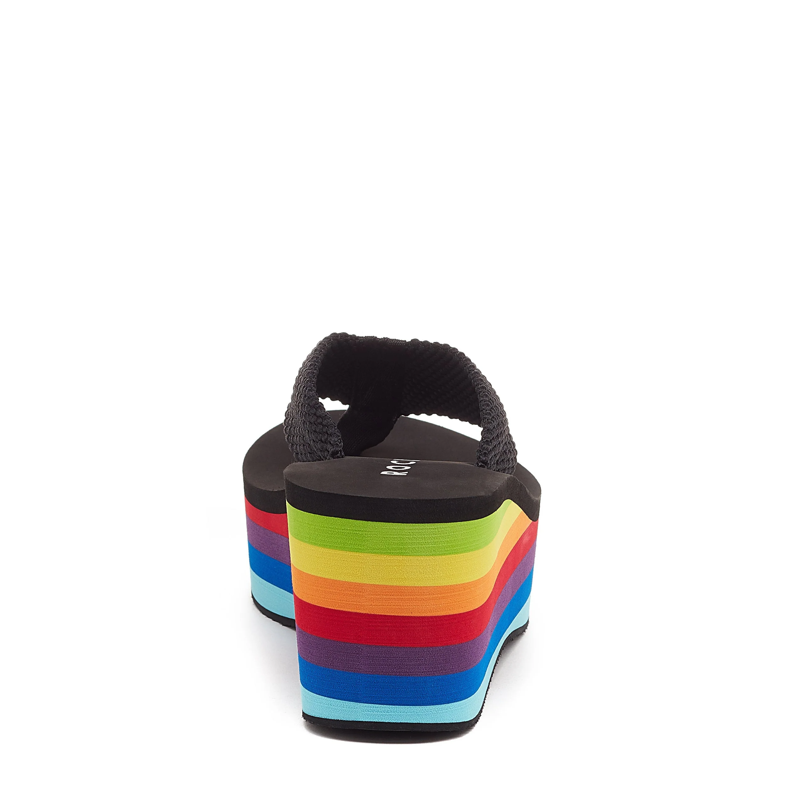 Crush Rainbow Black Platform Flip Flop - Image 4