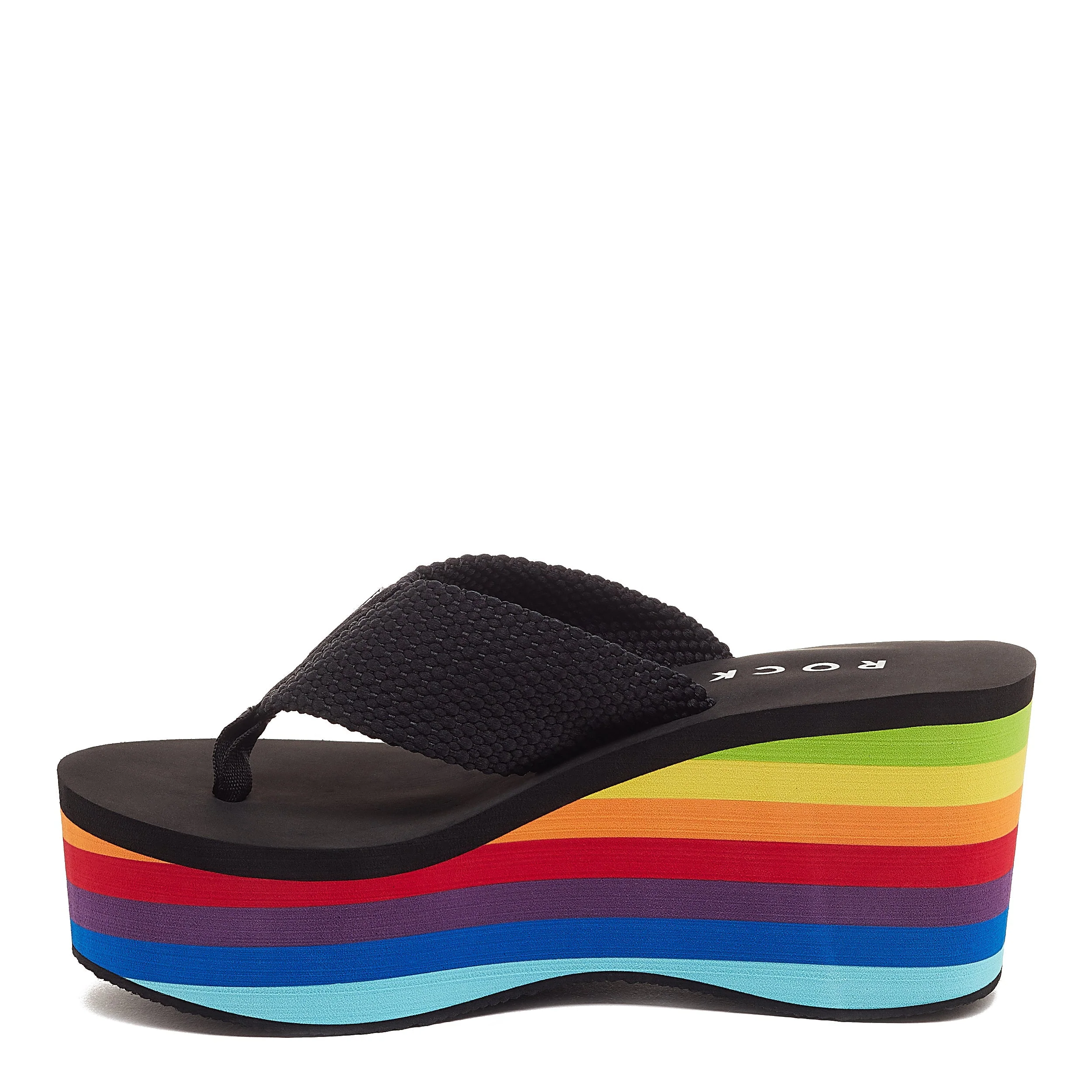 Crush Rainbow Black Platform Flip Flop - Image 5