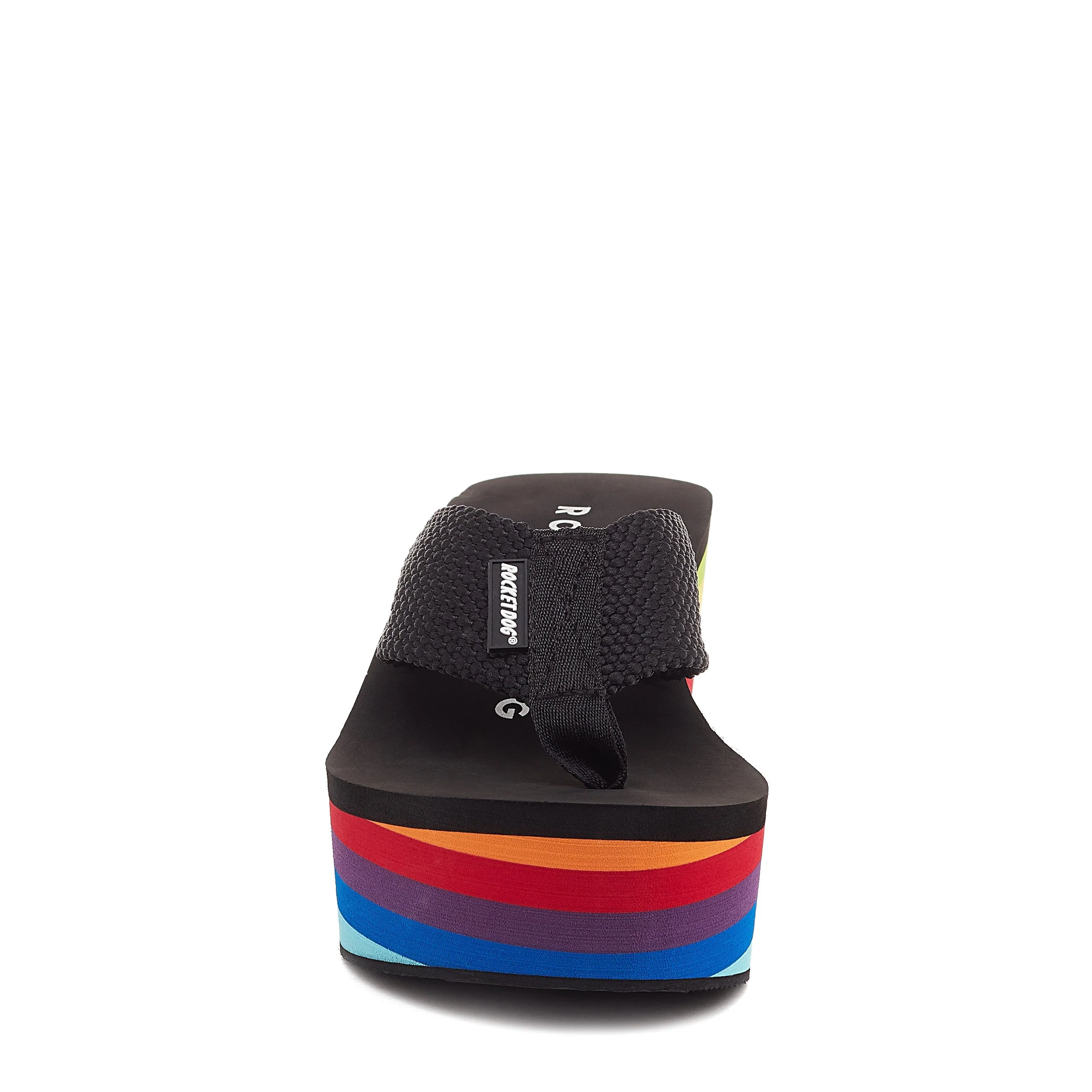 Crush Rainbow Black Platform Flip Flop - Image 6