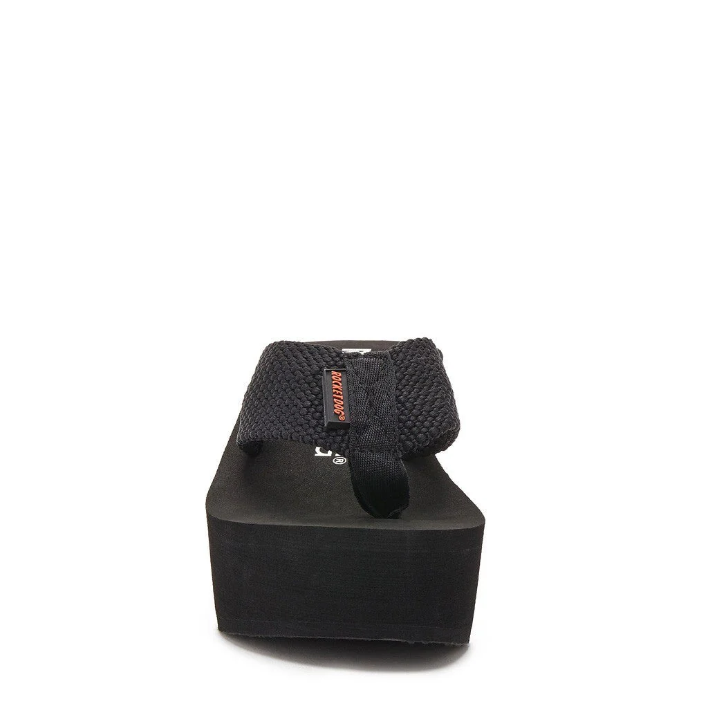 Crush Black Webbing Flip Flop - Image 6