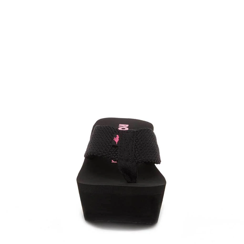 Diver Black Wedge Flip Flop - Image 6