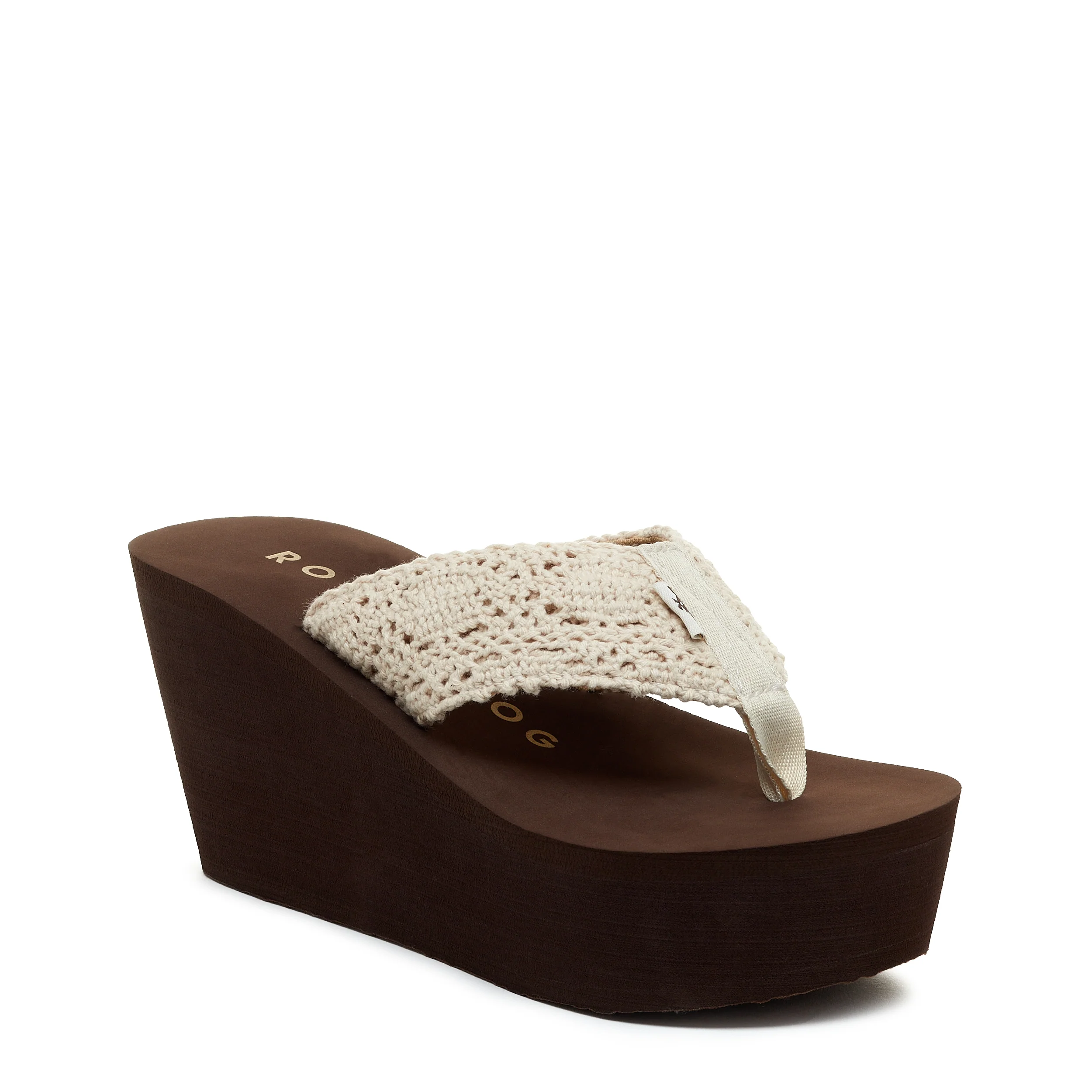 Diver Natural Crochet Wedge Flip Flop - Image 3