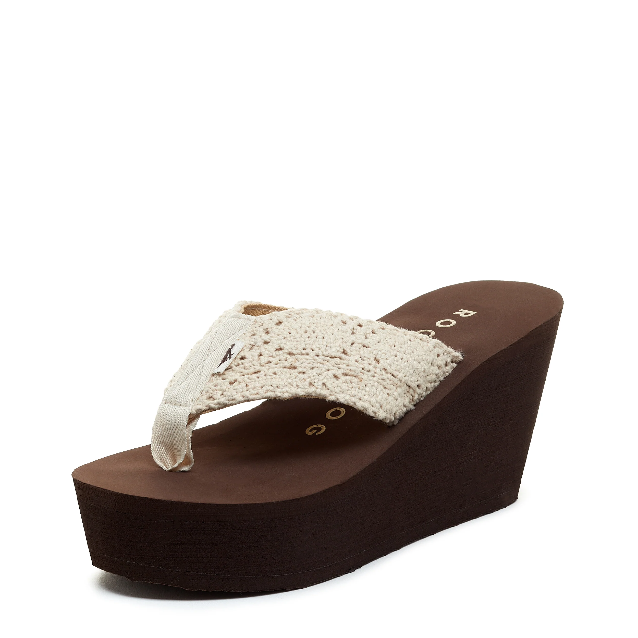 Diver Natural Crochet Wedge Flip Flop - Image 5