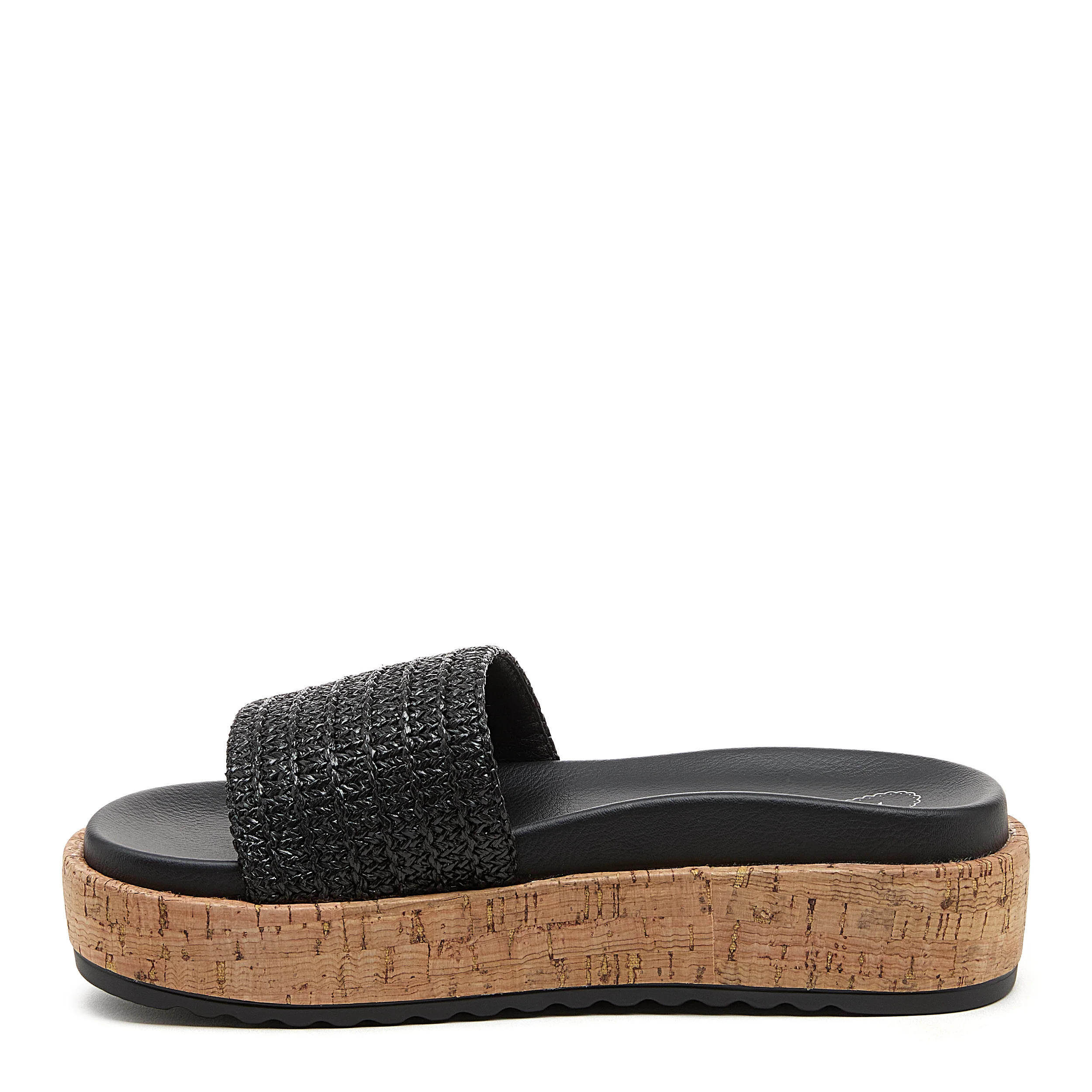 Fay Black Slide Sandals - Image 3