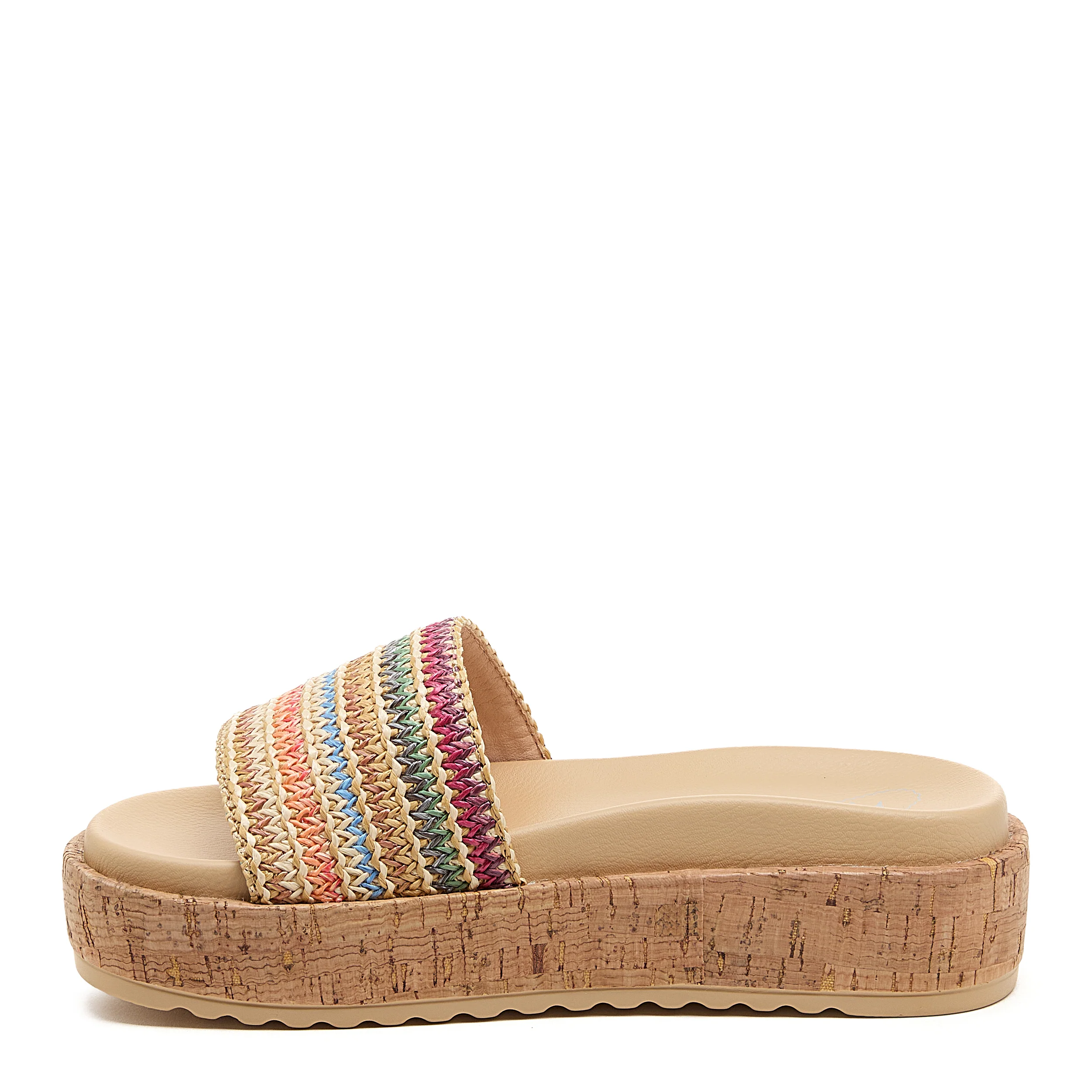 Fay Natural Slide Sandals - Image 4