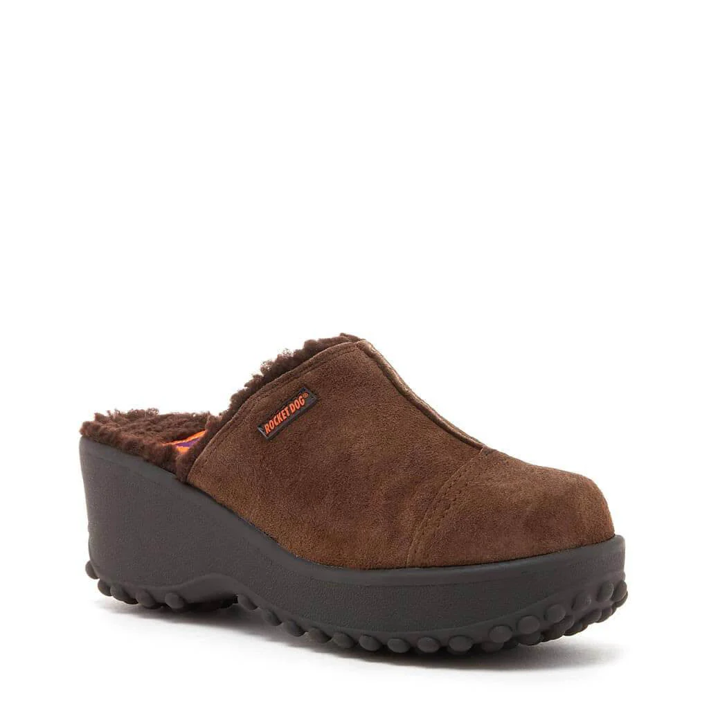 Fran Nubuck Brown Clog - Image 3