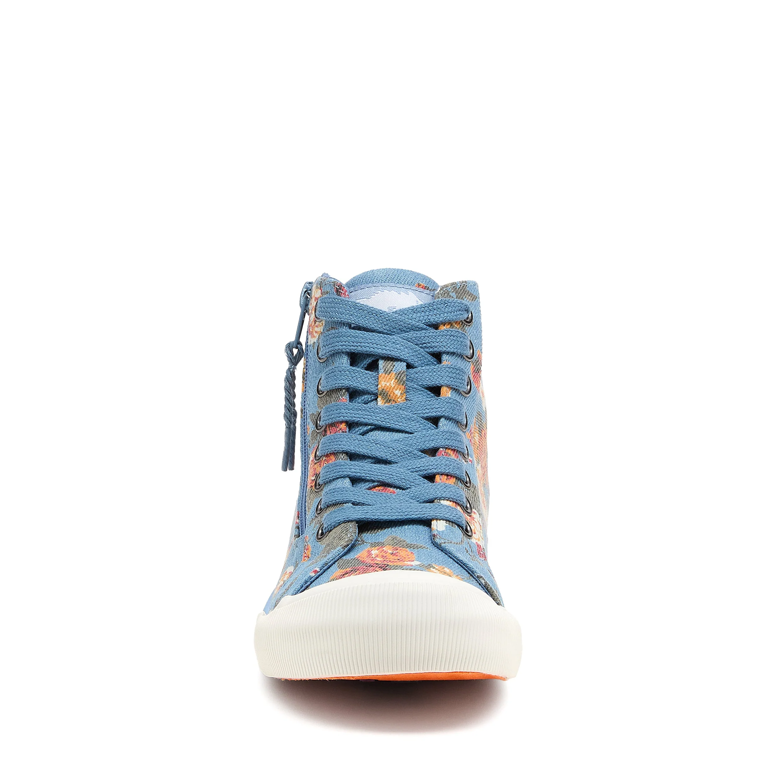 Jazzin Blue Floral Print High-top sneakers - Image 5