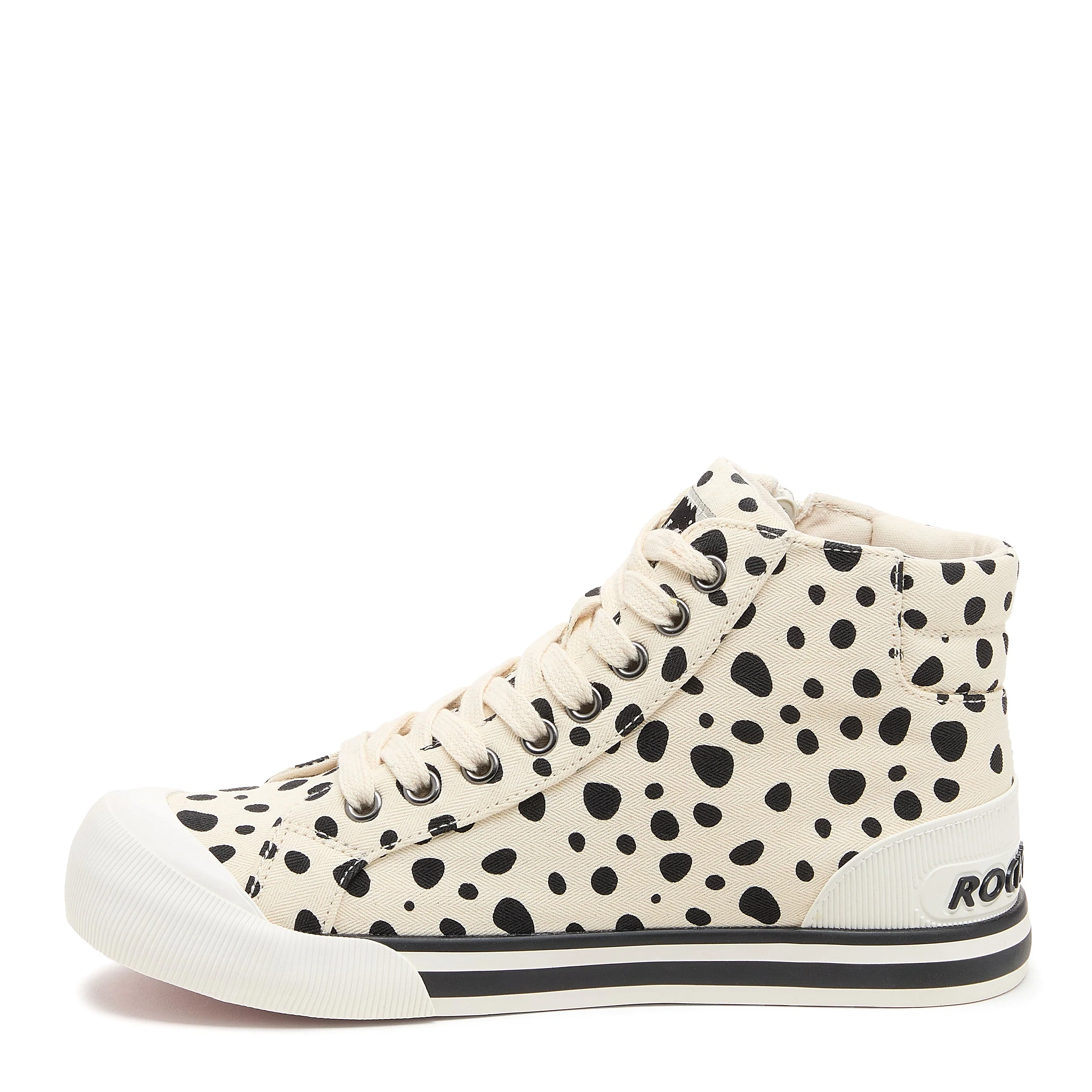 Jazzin Off White Spotty High-top Sneakers - Image 4