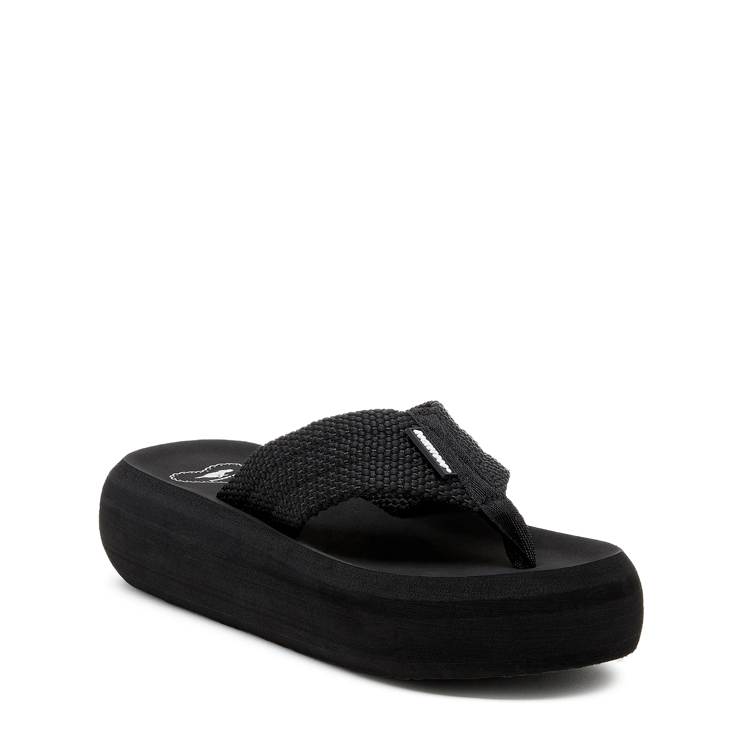 Sandy Black Webbing Platform Flip Flop - Image 3